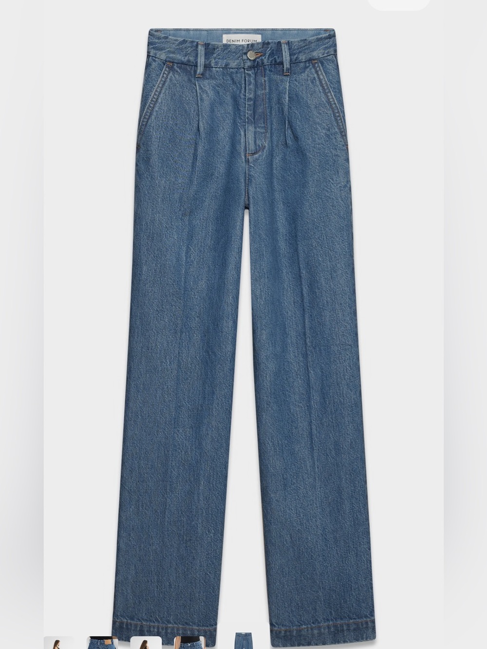 Denim Forum The '90s So-soft Hi-rise
Tailored Jean Dark Bleu Eyeshadow, Size 27